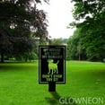thumbnail image 2 of Glowneon Warning Labrador Retrieve Metal Sign, Guardian Garden Metal, 2 of 5