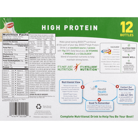 Boost High Protein Complete Nutritional Drink Vanilla Delight Ct Boost High Protein Complete Nutritional Drink Vanilla Delight Ct