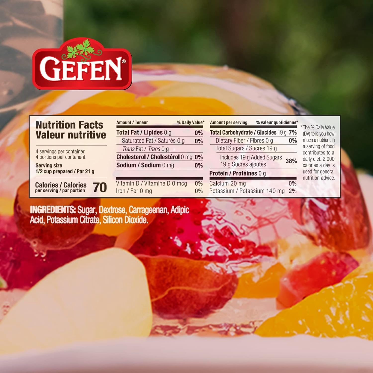 Gefen Clear Unflavored Jello, 3oz 1 Pack