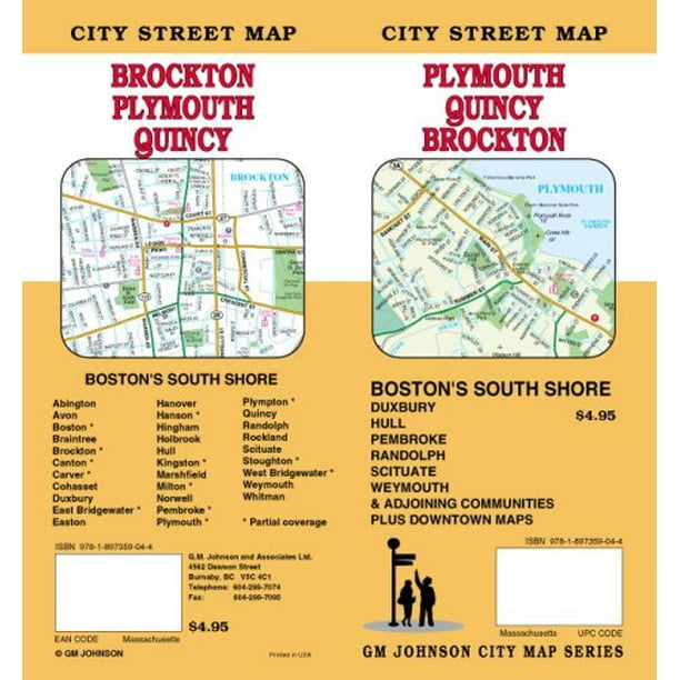 Plymouth / Quincy / Brockton MA Street Map