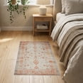 thumbnail image 3 of ODIKA Boho Hallway Southwestern Botanical Stripe Distressed Motifs for Study Room, Playroom, Non-Slip Low Profile, 3 of 7
