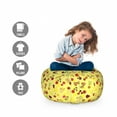 thumbnail image 2 of Spring Storage Toy Bag Chair, Nature Ladybugs Flowers Dandelion Daisy Lily Creative Spring Cartoon, Stuffed Animal Organizer Washable Bag, Large Size, Yellow Multicolor, by Ambesonne, 2 of 3