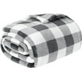 thumbnail image 2 of Light Grey Buffalo Plaid Throw Blanket for Couch, Soft Checkered Flannel Fleece Blanket for Sofa, Grey White Plaid Decorative Couch Throw, Warm Cozy All Season Fall Blanket Decor Gift, 50x60, 2 of 6