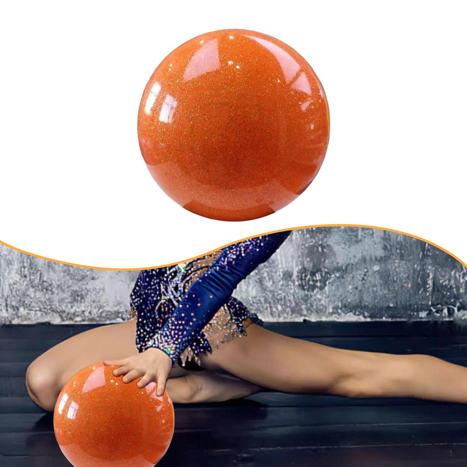 DimyFew Rhythmic Exercise Ball, Portable 7.09-inch Ball, Training Device for Gymnastics, orange