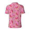 thumbnail image 4 of Rocae Watermelon for Men's Short Sleeve Polo Shirt, Quick Drying Performance Moisture Wicking Sports Men's Golf Shirt Small, 4 of 9