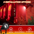 4-pack Rosace outdoor Christmas red spotlights, 12-watt 66 waterproof ...