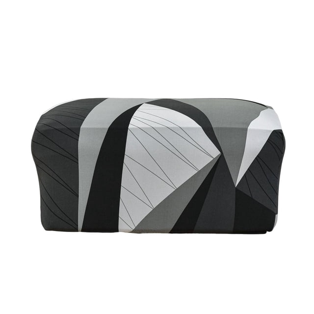 veasfak Elastic Stretch Footrest Covers Soft Slipcover Printed Protector Cover Rectangle A