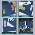 thumbnail image 4 of COOK WITH COLOR 3-Piece Cutting Board Set, Non-slip Chopping Board Kitchen Utensils Set Home Essentials, Blue White, 4 of 7