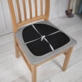 thumbnail image 4 of Serbasic PU Leather Dining Chair Seat Covers Waterproof Bar Stool Slipcovers Stretch Elastic Chair Cushion Cover Protector Wipeable Washable Barstool Seat Pads for Kitchen Home Cafe (14"-18"),1 Pack, 4 of 7