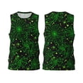 thumbnail image 2 of Gaeub Green Bright Web with Spiders Men's Mesh Basketball Jersey, Quick-Drying Sleeveless Top S-4XL, Loose Muscle Tank Top -4X-Large, 2 of 9