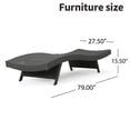thumbnail image 4 of Outdoor Wicker Chaise Lounges Set of 2, Armless Adjustable Lounger Chairs for Poolside, Patio, Deck, or Garden, PE Rattan Design, Perfect for Relaxing Outdoors, Grey, 4 of 5