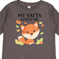thumbnail image 4 of Inktastic My Safta Loves Me Little Fox Boys or Girls Long Sleeve Toddler T-Shirt, 4 of 5