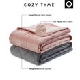thumbnail image 4 of Posh Hasina 48"x72" Quilted Mink Velvet Weighted Blanket in Blush Pink (15 lbs), 4 of 9