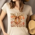 thumbnail image 4 of 100 Days of School Western Fringe Bow Teacher Shirt Leopard Cowgirl Tee, Gold, Size L, 4 of 6