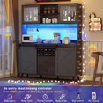 75" Tall 63" Wide Large Coffee Bar w/ Outlet,6000color LED