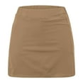 thumbnail image 4 of Hvobtty Girls' Leisure Sports Short Skirts, Toddler Half Skirts, Zhongda Girls' Fashion Solid Color Loose High Waist A-line Fake Two Piece Sports Pants Skirt Half Body Khaki 3-4 Years, 4 of 4