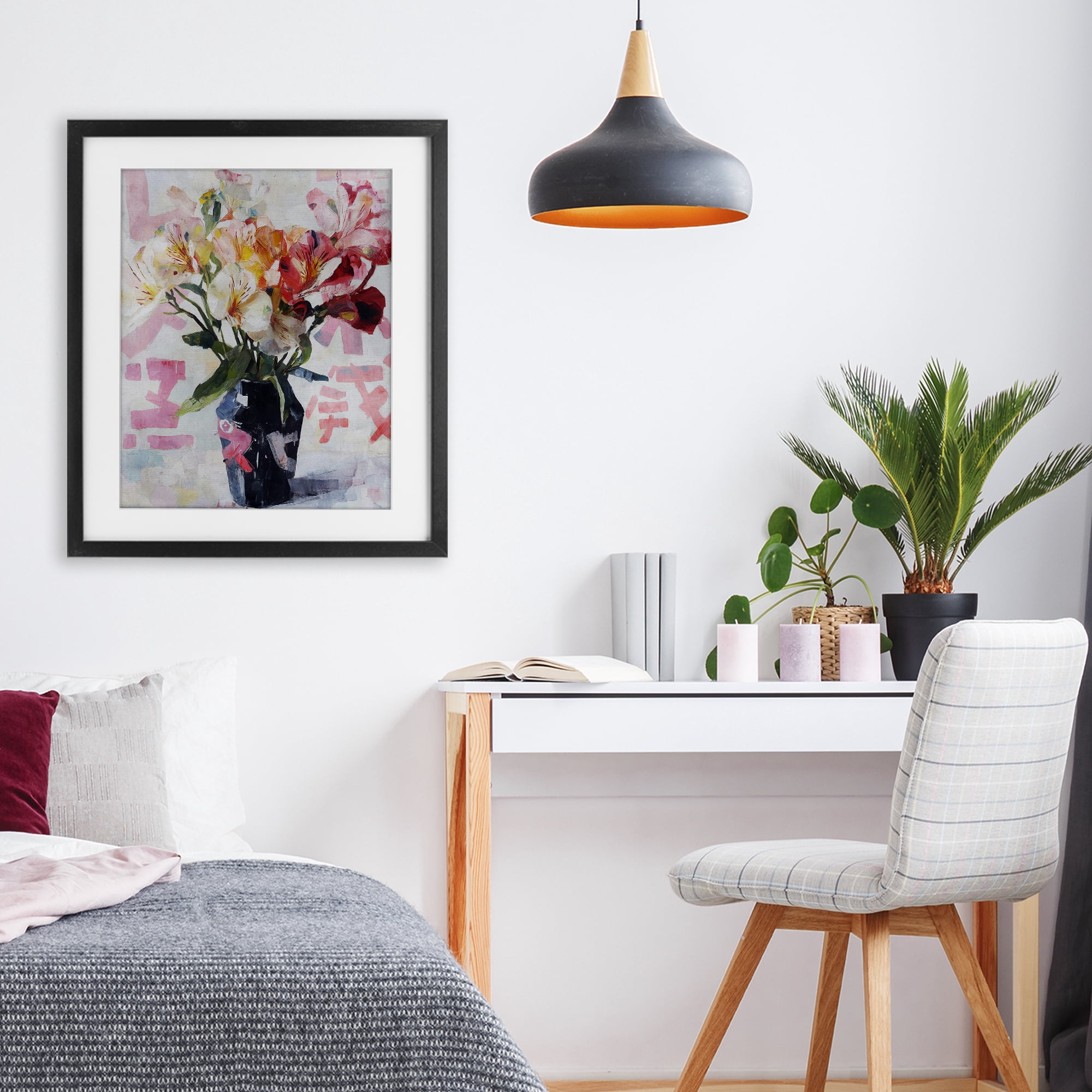 Stupell Industries Zen Blooms Bouquet Black Framed Print Under Glass, design by Svetlana Aleynikova