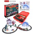 thumbnail image 1 of Christmas Train Electric Toys Christmas Tree Decoration Train Track Frame, 1 of 5