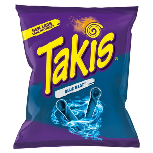 TAKIS Rolled Blue Heat Tortilla Chips Bag of 4 ounces