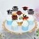 thumbnail image 5 of Adornos para cupcakes Ercadio 2026 con purpurina para graduación, color negro y rojo, 30 unidades, 5 of 7