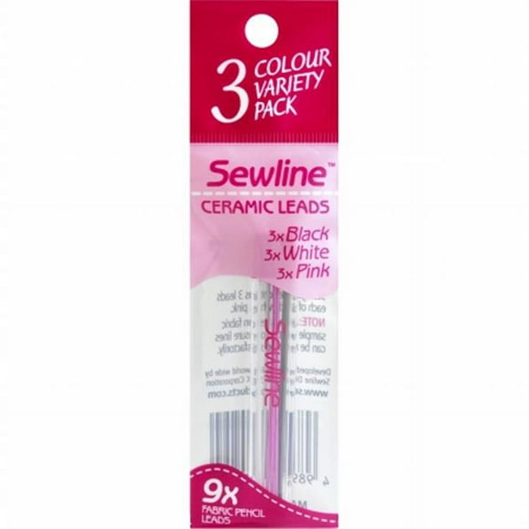 Sewline Recharge de Crayon Mécanique 9/Pkg-3 Chacun - Blanc, Noir & Rose