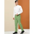 thumbnail image 4 of Pantalones de vestir Lars Amadeus para hombre Negocios ajustados Verde L, 4 of 6