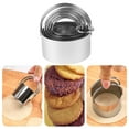 thumbnail image 5 of Stainless Steel Round Cookie Cutter Set with Ring Handle for Baking and Making, 5 of 8