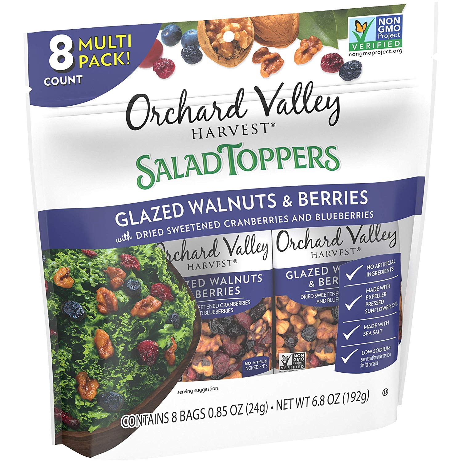 Orchard Valley Harvest Glazed Walnuts & Berries, 0.85 oz (Pack of 8)