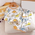 thumbnail image 2 of felwors Toddler Boy Pajamas Set Little Boys Pajamas Dinosaur 2 Piece Train Toddler Sleepwear Fall Winter Clothes Set Fall Winter Two-Piece Pj Sets (Yellow,7-8 Years), 2 of 3
