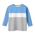 thumbnail image 2 of Blusas y camisas de manga corta con cuello redondo para verano y primavera, moda para niños pequeños, blusa lisa con cuello redondo y manga 3/4 para mujer, blusa de poliéster para niños, 2 of 5