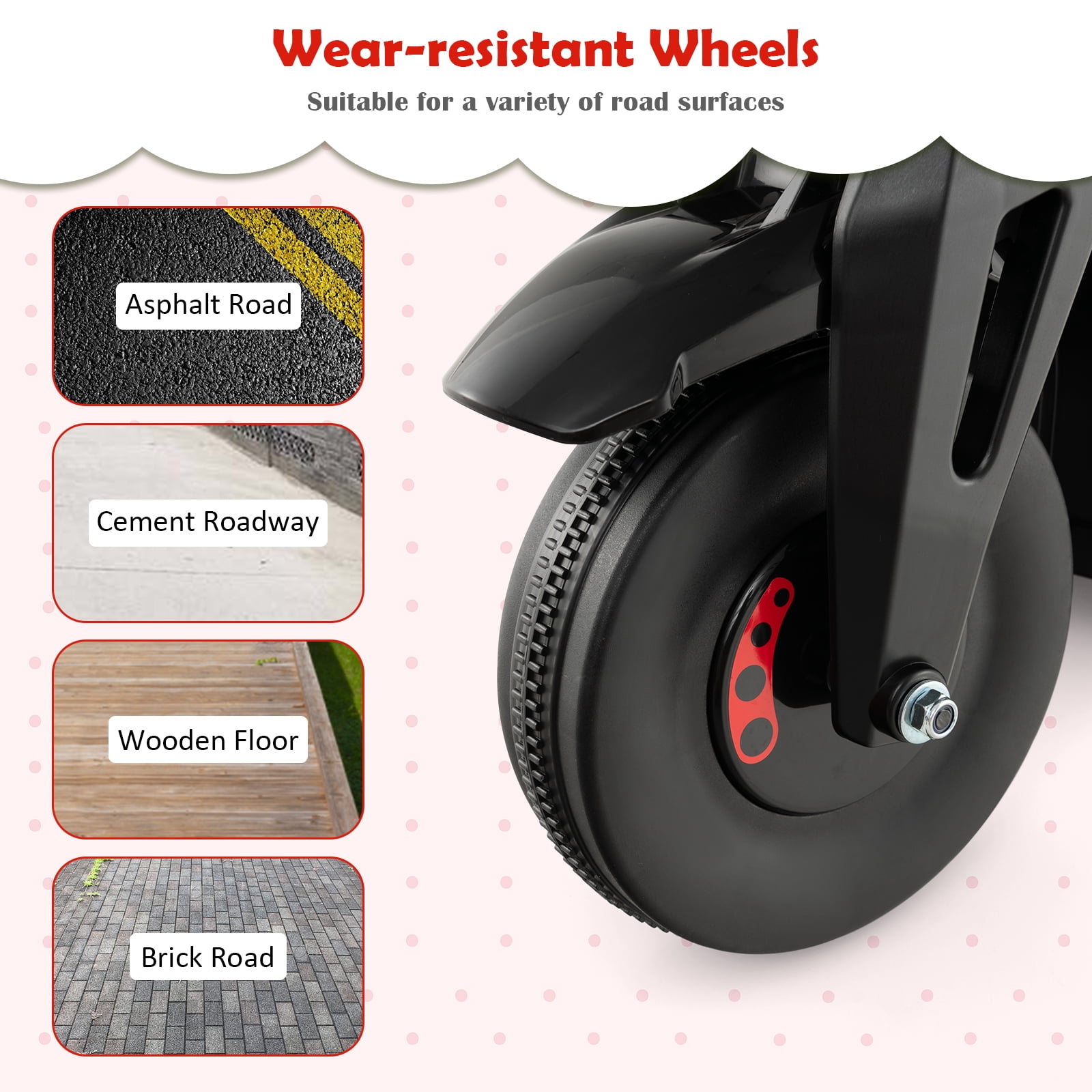 Costway 6V Kids Bubble Car Electric Ride on Motorcycle with Music Button & LED Headlight Black