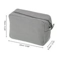 thumbnail image 2 of Unique Bargains 1 Pc Large Striped Pattern Makeup Bag for Travel Black Seersucker, 2 of 6