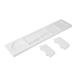 Peahefy Organisateur de bureau, étagère de bureau , Organisateur du bureau Rack Support d'approvisionnement de bureau Ordinateur Plateau de bureau sur clavier
