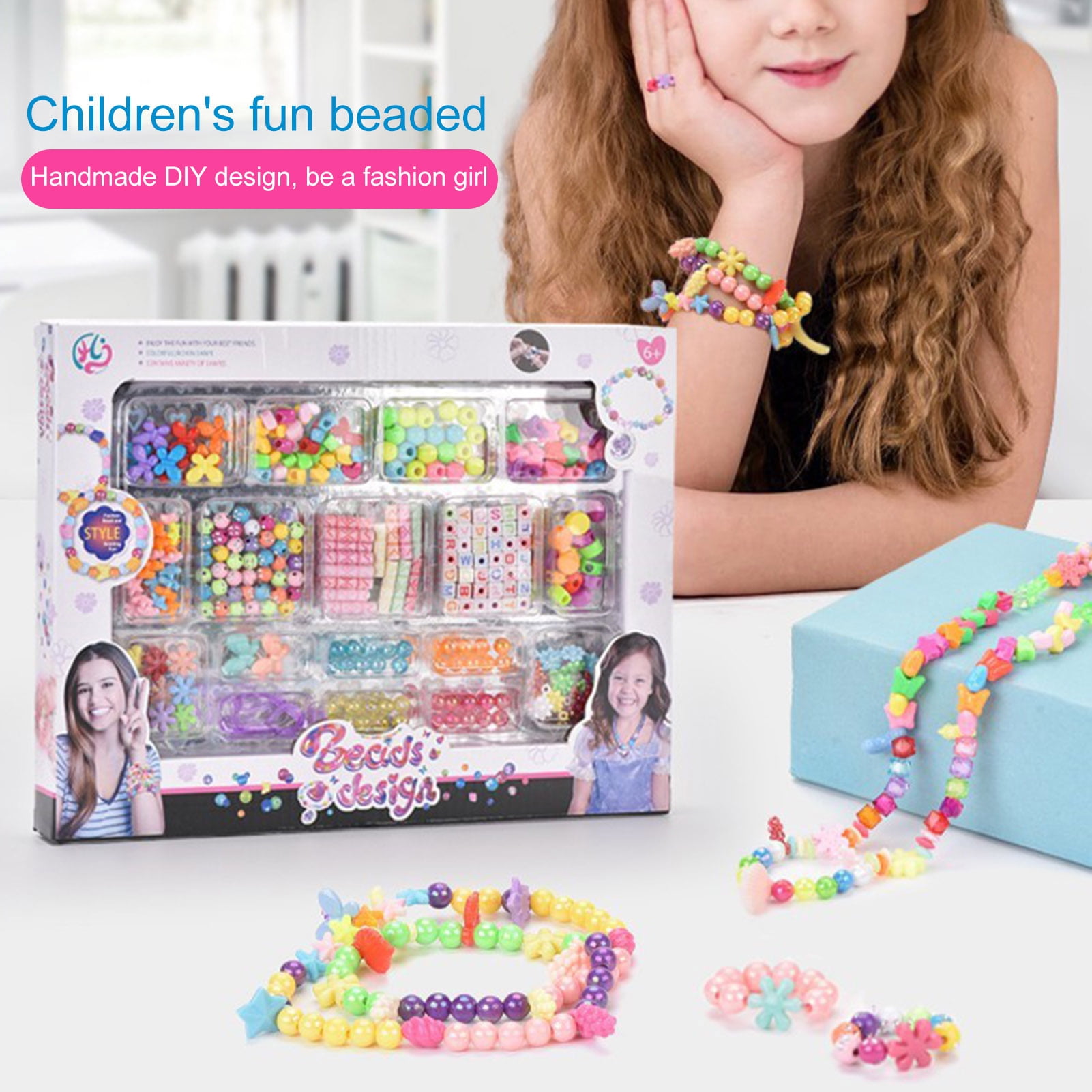 Funtopia Glass Seed Beads for Jewelry Making Kit, 60 Colors 21600 Pcs+ Bracelet Making Kit, Friendship Bracelets Kit with Letter Beads for DIY, Art
