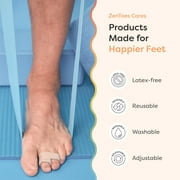 ZenToes Broken Toe Wraps - Cushioned Bandages Hammer Toe Separators Splints, Latex Free Fabric, 4CT