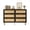 black, variant on Gaderth Rattan 6 Drawer Dresser for Bedroom, 42.5" Wide Chest of Drawers, Modern Wooden Dresser Chest with Golden Handles, Beside Table for Closet, Living Room and Entryway