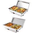thumbnail image 1 of Ensemble de 2 Buffets Électriques Anti-Frottement, 2 x 4,5 Qt Serveurs et Réchauds Alimentaires, Réchauds Alimentaires Commerciaux en Acier Inoxydable pour Traiteur avec Affichage de Contrôle de Température pour Mariages, Fêtes et Festivals, 1 of 7