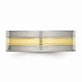 thumbnail image 3 of Titanium Yellow IP-plated Grooved 7mm Polished Band, 3 of 3