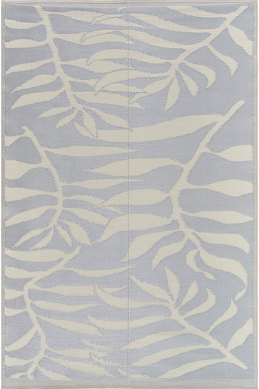 Beverly Rug Indoor Outdoor Reversible Plastic Area Rug - 6x9 - Grey / White