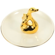 Daughterinlaw Gifts Girlfriend Swan Jewelry Plate Decor Tray Danish Pastel Room Earrings Holder Accessories Ceramics