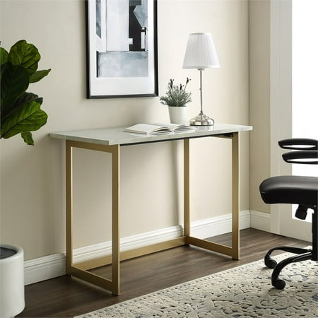 Black marble top desk image