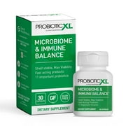 ProbioticXL - Probiotic & Prebiotic, Shelf Stable - Blend 11 Strains - Promote Healthy Gut Flora Growth, 12.5 Billion CFU - Non-GMO, Gluten-Free - 30 Veggie Caps