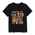thumbnail image 2 of Frwgonr Girls Birthday T-shirts Short Sleeves Blouse Crewneck Birthday Graphic Summer Kids Tee Tops 2-15 Years, Black, 2 of 5