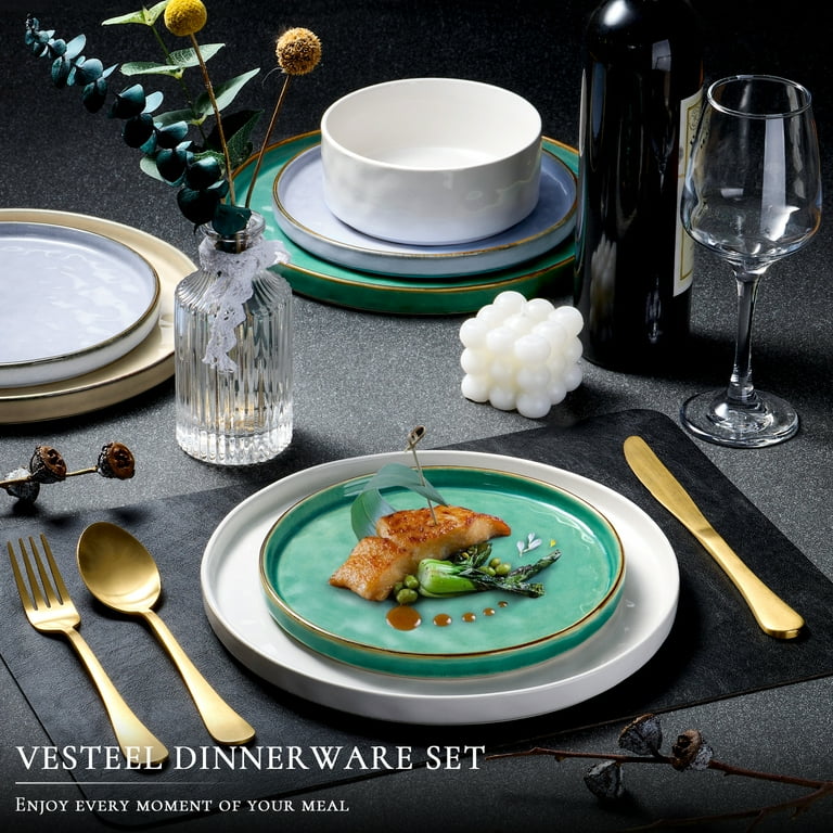 Vesteel 16-Piece Stoneware Dinnerware Set for 4 photo 4