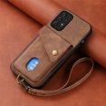 thumbnail image 2 of Nalacover for Samsung A32 5G, Slim Case Wallet with Credit Card Holder, Back Flip Premium Leather Magnetic Clasp Kickstand Wirst Hand Strap Shockproof Cover for Samsung Galaxy A32 5G, Brown, 2 of 7
