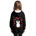 thumbnail image 2 of Psesaysky Girls Penguin with Hearts Graphic Hoodies Size 11-12 Years Long Sleeve Cartoon Print Pullover Hooded Sweatshirt Cute Casual Tops for Girl, 2 of 7