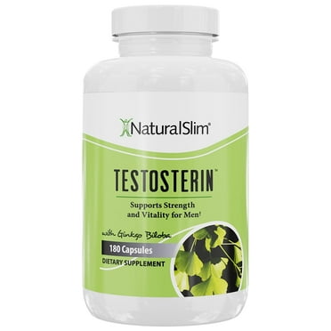 NaturalSlim Testosterin - Testosterone Booster for Men, 180 Capsules