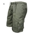 thumbnail image 1 of Pantalones cortos deportivos para hombre Pantalones sueltos casuales Pantalones de trabajo cortos de verano, verde militar, S Methold AP002304-07, 1 of 6