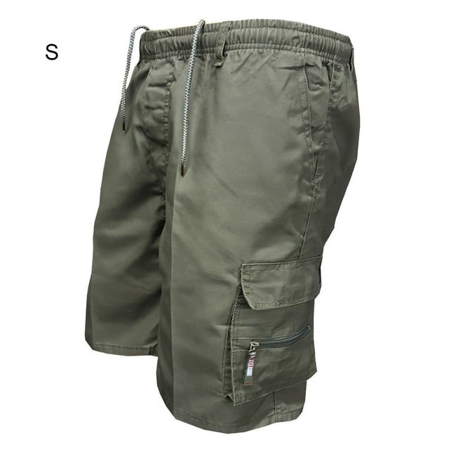 Pantalones cortos deportivos para hombre Pantalones sueltos casuales Pantalones de trabajo cortos de verano, verde militar, S Methold AP002304-07