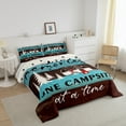 thumbnail image 3 of Erosebridal Happy Camping Camper Bedding Queen Comforter Set, RV Accessories Down Comforter, Reversible 3 Pieces, 3 of 8